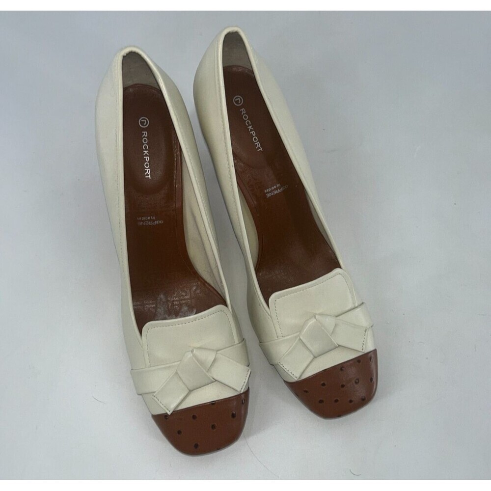 Women's Rockport Colorblock  Helena Knot Tie Leather Pumps Size 11